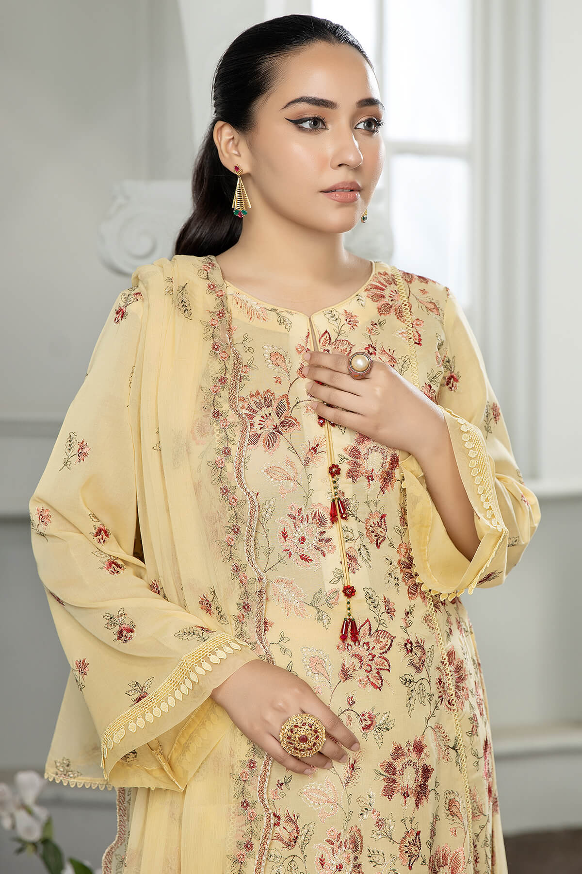 Luxury Embroidered Swiss Voile | Ns-116