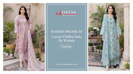 luxury chiffon suits for women online