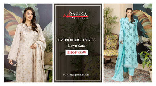 embroidered swiss lawn suits