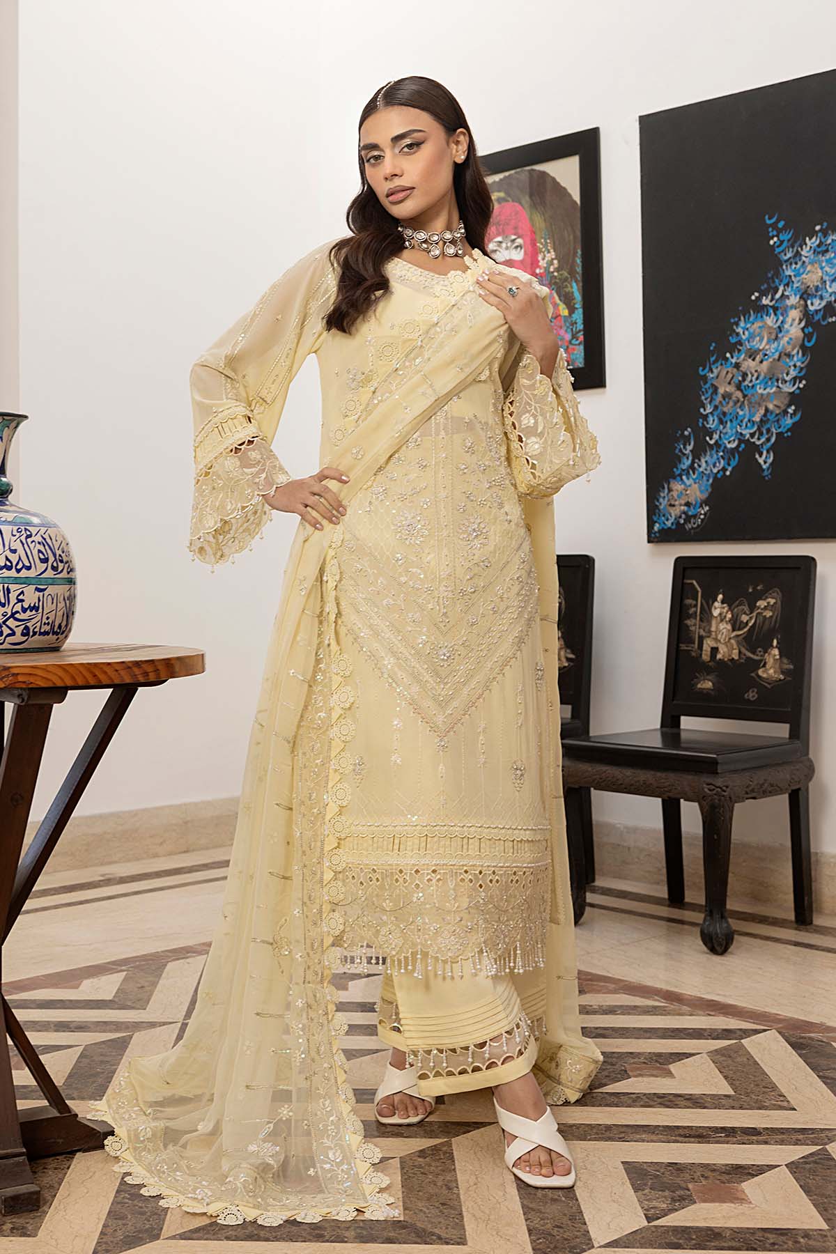 Raeesa Premium | Ivory Muse | HS - 37