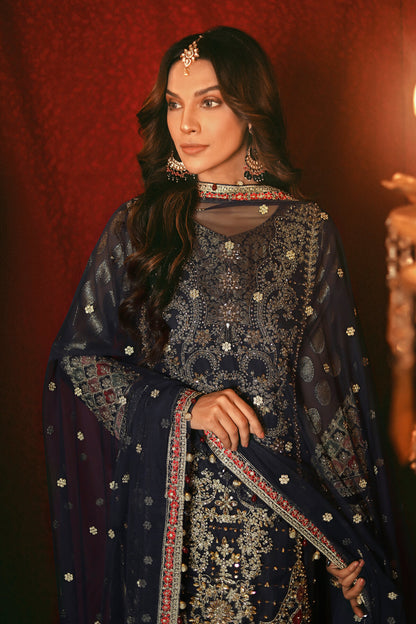 Raeesa Premium | Nooraniat | D3-Dark Midnight Blue