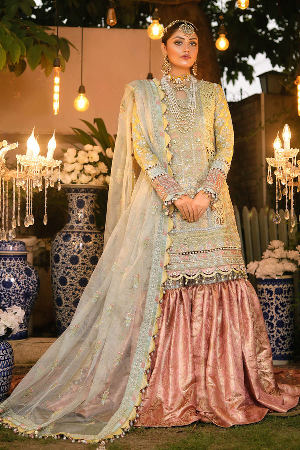 Raeesa Premium | Wajadan | WD-4 Lemon Chiffon