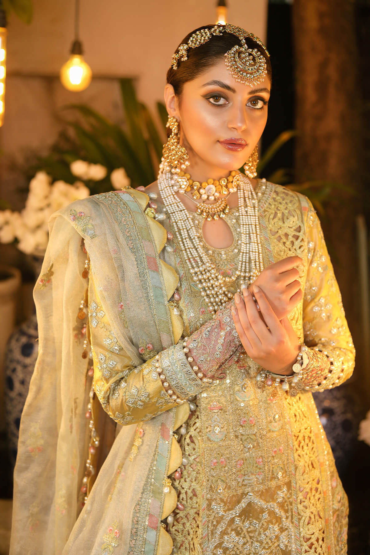Raeesa Premium | Wajadan | WD-4 Lemon Chiffon